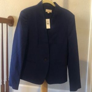 Loft Blazer Rich Blue One Button Lined 10 NWT